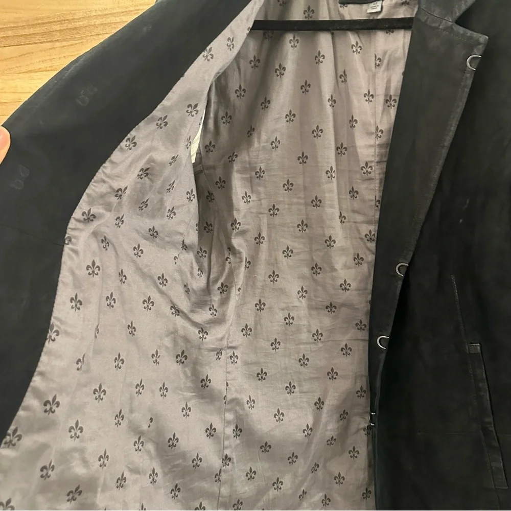 John Varvatos Collection Goat Suede Hook And Bar Slim Fit Jacket size 48